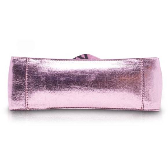 Stella McCartney LOGO Metallic Pink Mini Eco Vegan Leather Crossbody Purse Bag - Picture 13 of 15